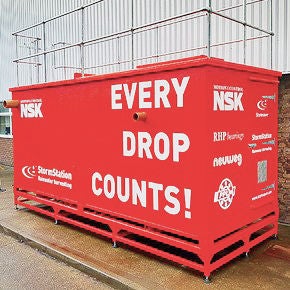 ニューアーク工場に導入した雨水回収設備