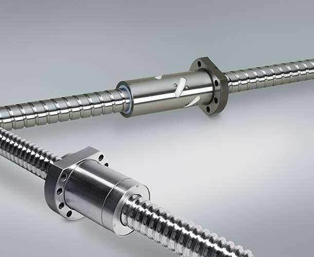 DIN-standard ball screws for machine tools NSK DIN standartlarına uygun vidalı milleri, Avrupa takım tezgahı uygulamaları için boyut ve tolerans sınıfı uygunluğunu sağlar .