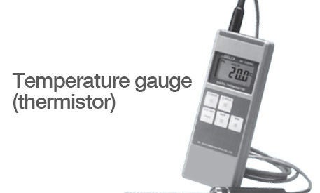 Temperature Gauge (Thermistor) A temperature gauge reading 20.0C.