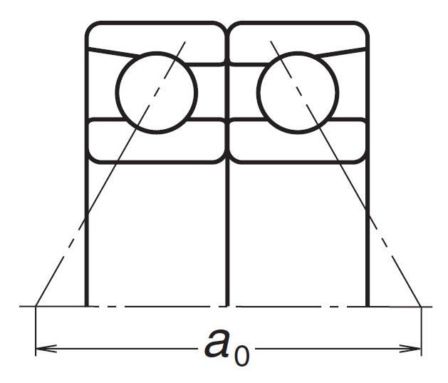 일치하는 앵귤러 콘택트 볼 베어링 백투백(DB) (예) 7208 A DB