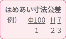 はめあい寸法公差
