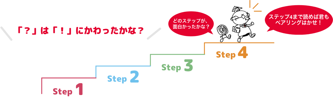 「?」は「!」にかわったかな?