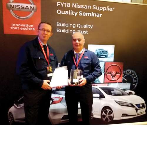 Lo stabilimento NSK di Peterlee riceve il Nissan Quality Award