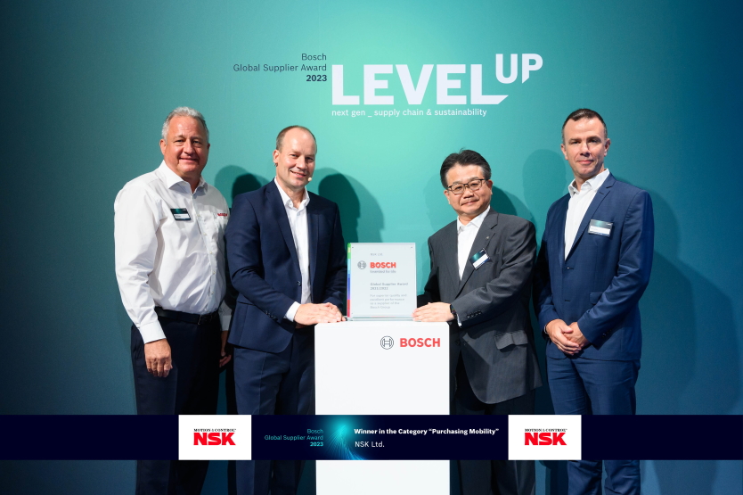 Superior quality and excellent performance were among the reasons cited for NSK’s success at the Bosch Global Supplier Awards 2023