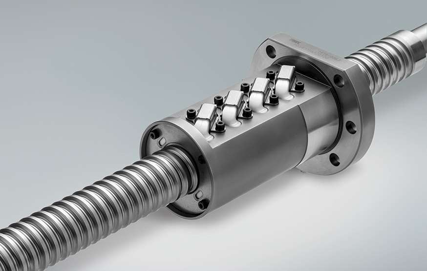 NSK high-durability ball screws feature a special surface treatment on the raceway that supresses wear