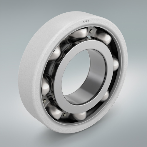 NSK’s ceramic-coated, electrolytic-corrosion-resistant bearings for inverter motors